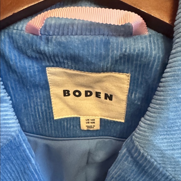 Boden Blue Corduroy Blazer Suit Jacket & Matching Pants Set Size 14 Women’s - Picture 9 of 12